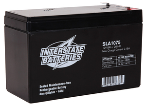BATTERY, SEALED, REPLACEMENT, 2.56IN WIDTH, 3.7IN HEIGHT, FASTON, 5.94IN LENGTH, 8AH CAPACITY, LEAD ACID CHEMISTRY, 12V VOLTAGE RATING by Interstate All Battery