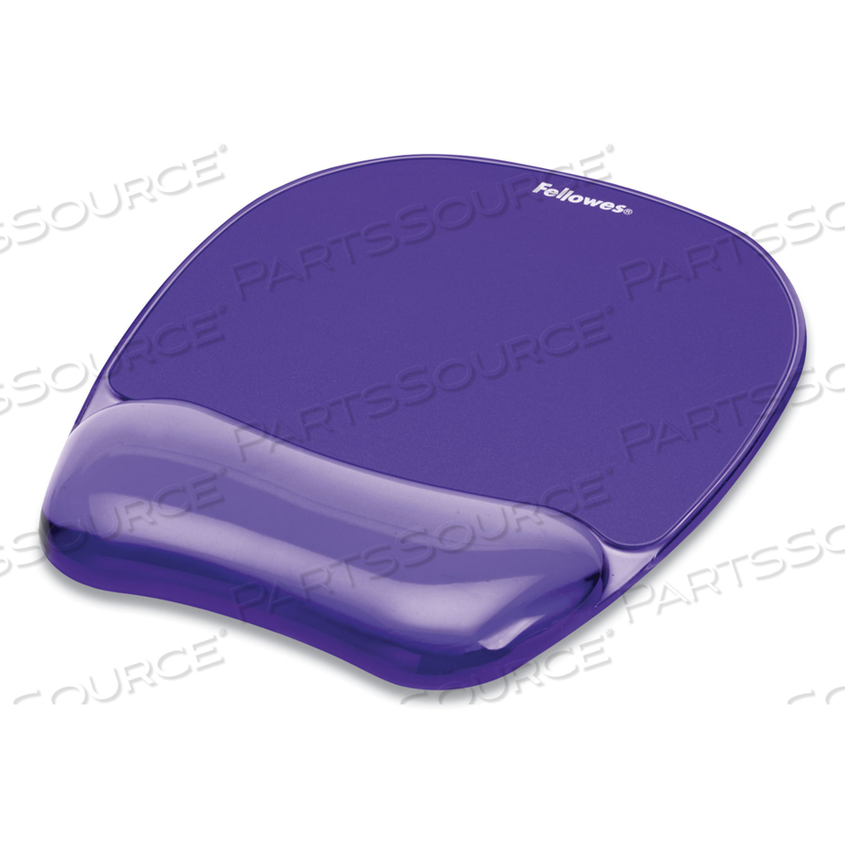 GEL CRYSTALS MOUSE PAD WITH WRIST REST, 7.87 X 9.18, PURPLE by Fellowes