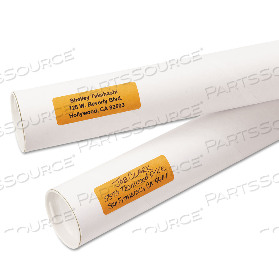 PRINTABLE SELF-ADHESIVE REMOVABLE COLOR-CODING LABELS, 1 X 3, NEON ORANGE, 5/SHEET, (5477) by Avery PRINTABLE SELF-ADHESIVE REMOVABLE COLOR-CODING LABELS, 1 X 3, NEON ORANGE, 5/SHEET, (5477) by Avery