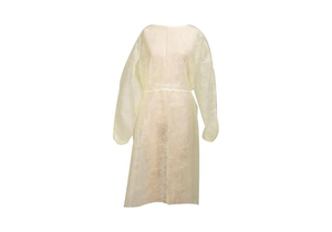PROTECTIVE PROCEDURE GOWN, X-LARGE, YELLOW, NONSTERILE, DISPOSABLE (10/BG) by McKesson