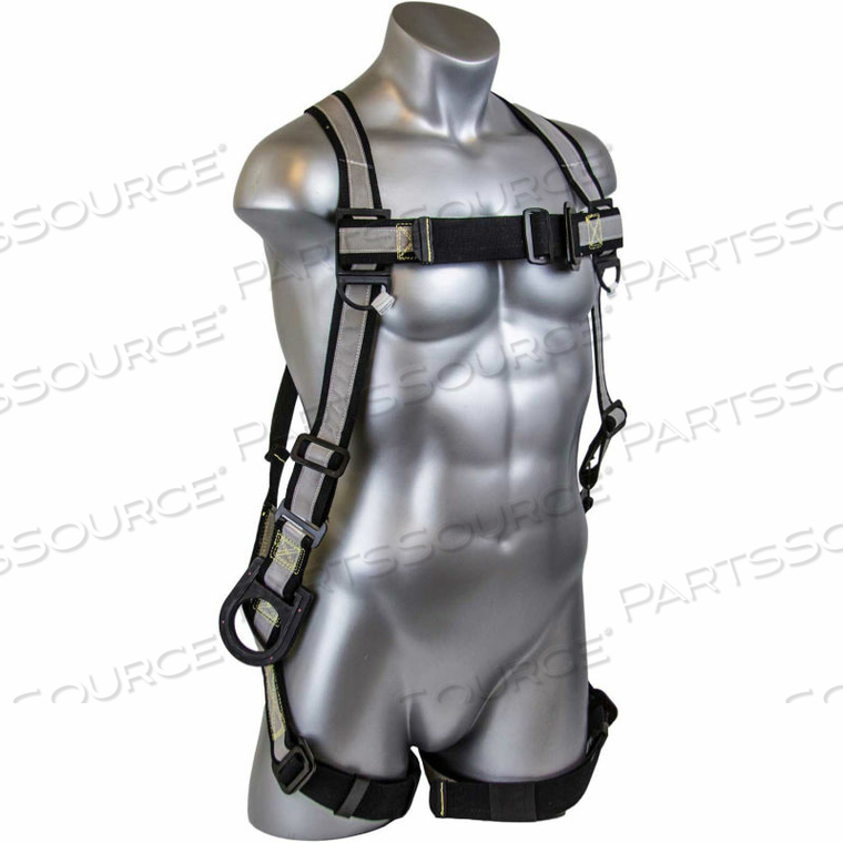KEVLAR HARNESS, PASS-THROUGH LEG & CHEST CONNECTIONS, SIDE/BACK D-RING, M/L 