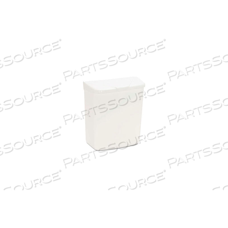 HEALTH GARDS PLASTIC CONVERTIBLE SANITARY NAPKIN RECEPTACLE, WHITE 1 GALLON by Hospital Specialty Company