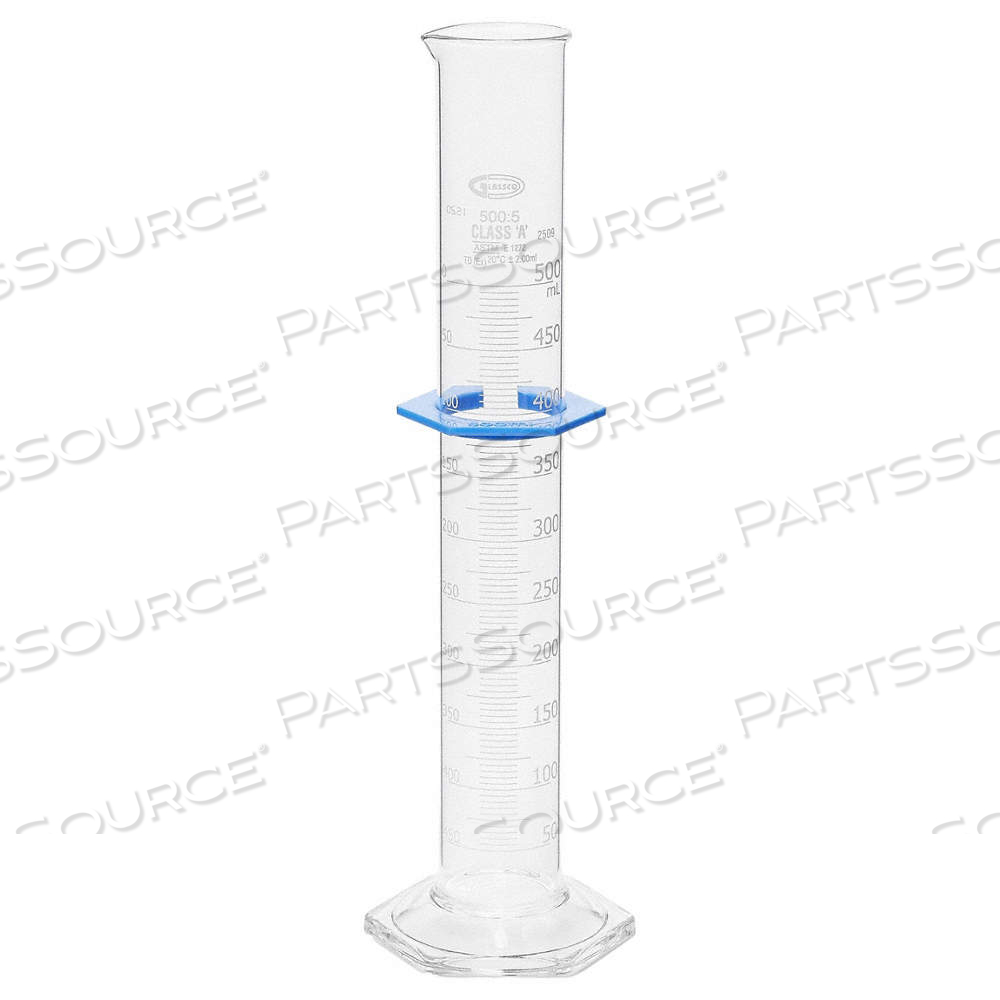 GRADUATED CYLINDER, BOROSILICATE GLASS, 500 ML CAPACITY - ML, 16.9 FL OZ CAPACITY - OZ, AUTOCLAVABLE by Approved Vendor