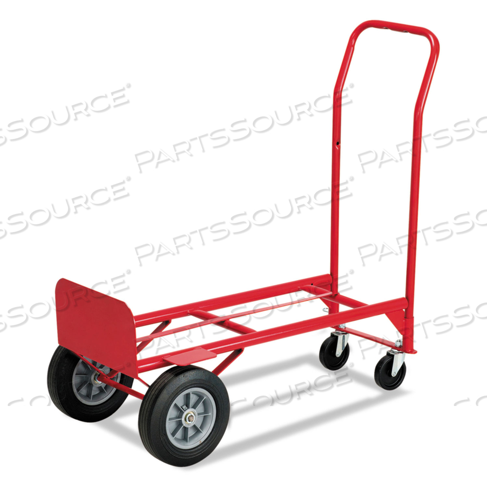 TWO-WAY CONVERTIBLE HAND TRUCK, 500 TO 600 LB CAPACITY, 18 X 51, RED by Safco TWO-WAY CONVERTIBLE HAND TRUCK, 500 TO 600 LB CAPACITY, 18 X 51, RED by Safco