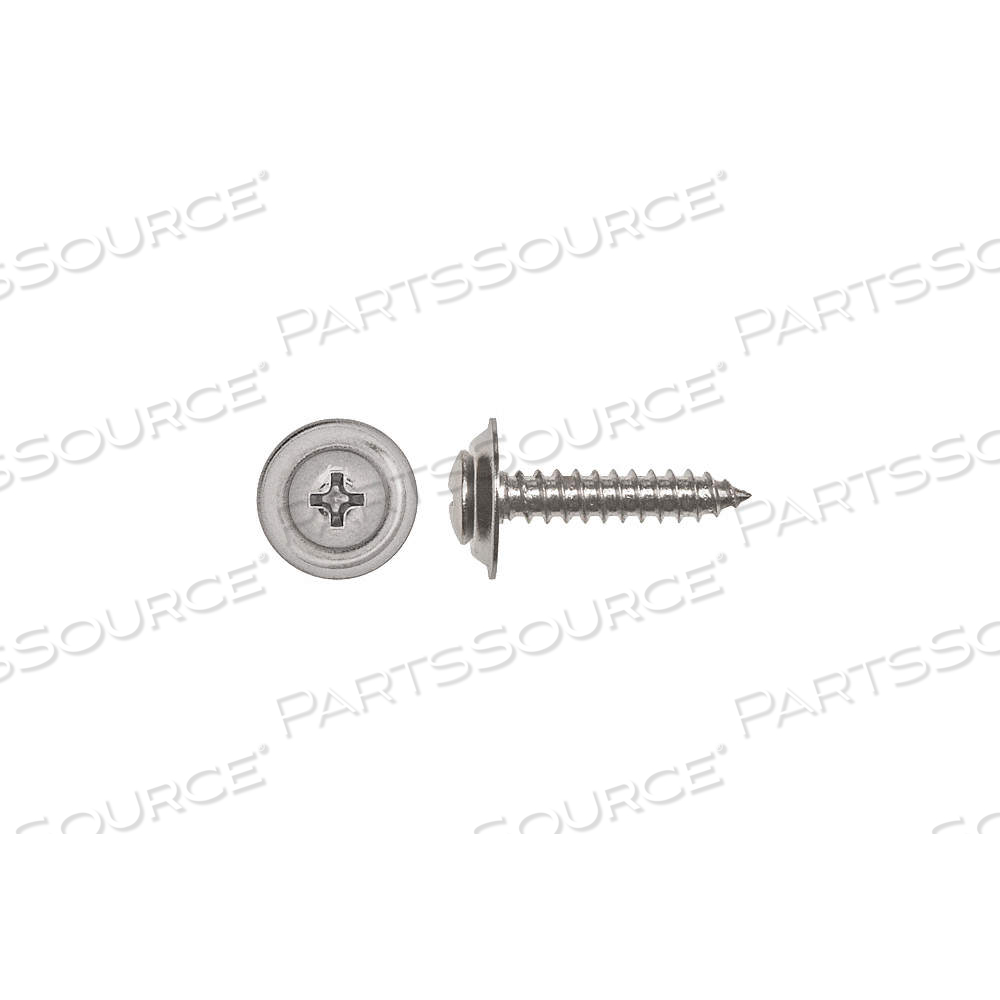 SHEET METAL SCREW, #10 SIZE, 1 IN LG, STEEL, CHROME PLATED, OVAL, PHILLIPS, 0.063 IN HEAD HT by Approved Vendor SHEET METAL SCREW, #10 SIZE, 1 IN LG, STEEL, CHROME PLATED, OVAL, PHILLIPS, 0.063 IN HEAD HT by Approved Vendor