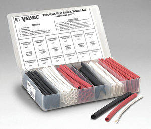 86 PIECE THIN WALL HEAT SHRINK TUBE KIT by Velvac