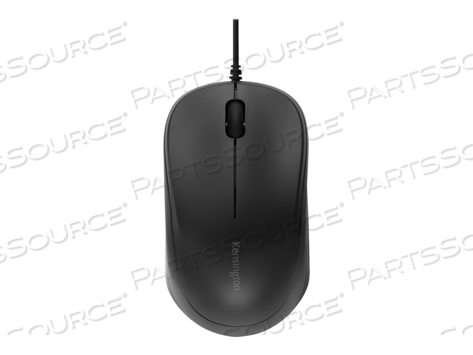 SIMPLE SOLUTIONS, MOUSE, RIGHT AND LEFT-HANDED, OPTICAL, 3 BUTTONS, WIRED, USB, TAA COMPLIANT by Kensington Computer Products