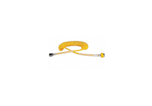 15 FT SINGLE COILED AIR HOSE HEX NUT/HAND TIGHT by Maxtec