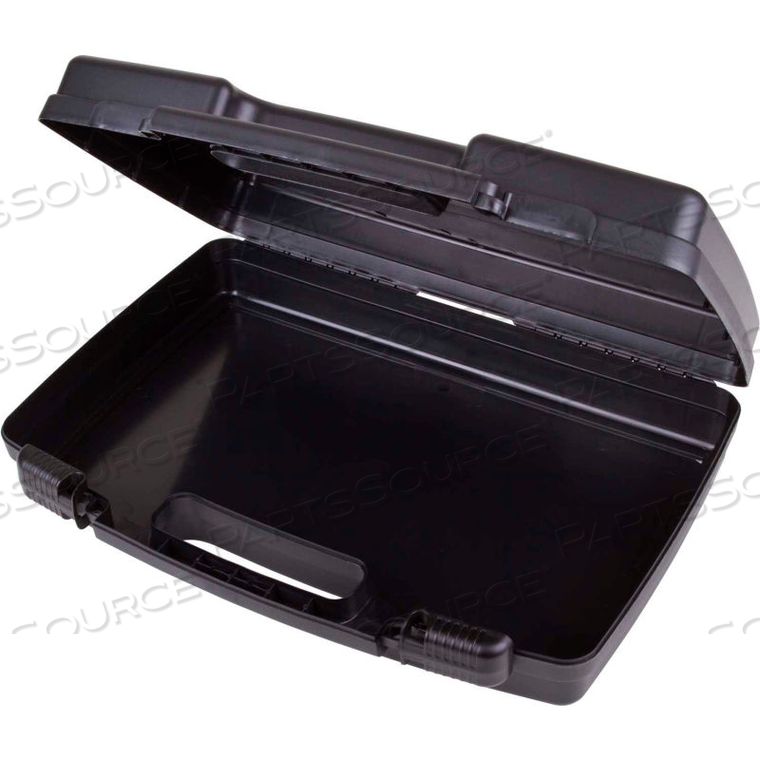 17" BLACK TRADESMAN CASE, SLIDE OPEN/SHUT LATCHES, 16 3/8" X 9 1/4" X 3 1/2" 