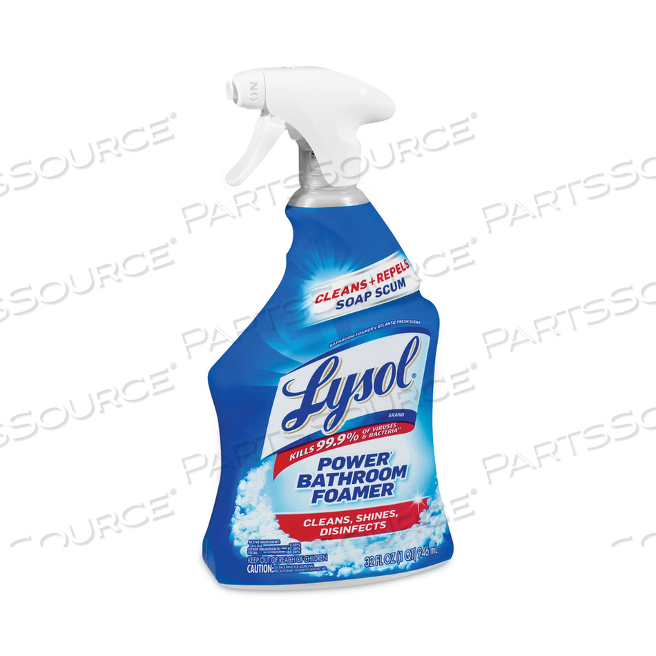 DISINFECTANT POWER BATHROOM FOAMER, LIQUID, ATLANTIC FRESH, 32 OZ SPRAY BOTTLE by Lysol DISINFECTANT POWER BATHROOM FOAMER, LIQUID, ATLANTIC FRESH, 32 OZ SPRAY BOTTLE by Lysol