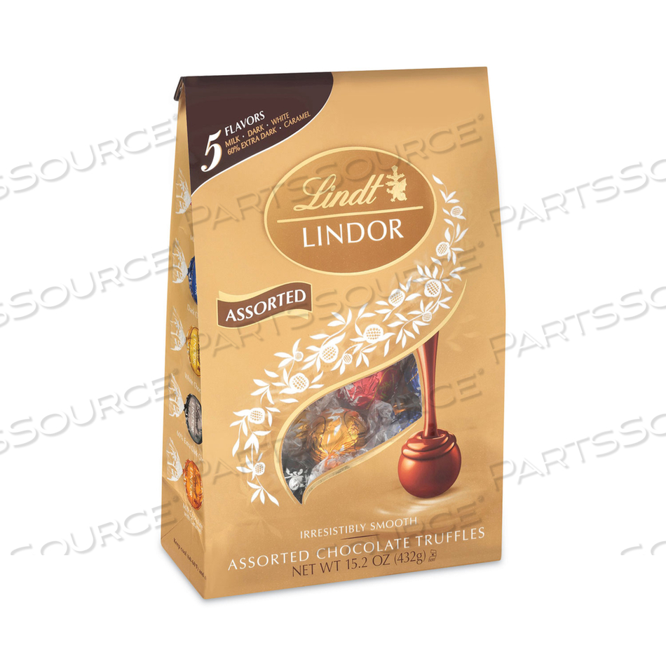 LINDOR ASSORTED TRUFFLES PLATINUM BAG, 15 OZ, 36 PIECES 