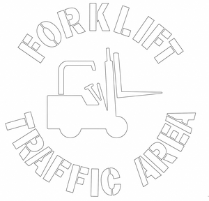 FLOOR STENCIL FORKLIFT TRAFFIC AREA POLY by Electromark