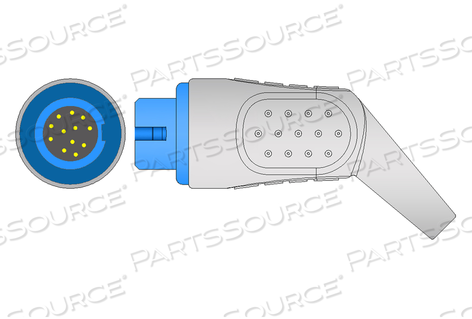 6.6 FT 8 PIN TO 12 PIN SPO2 ADAPTER CABLE 