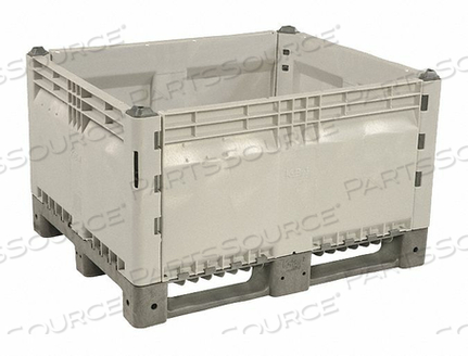 KITBIN SOLID 14K100 QUICK ASSEMBLY CONTAINER SOLID WALL 48"LX40"WX28"H 1320 LB CAPACITY GRAY by Decade Products