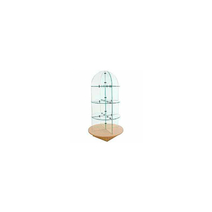 GLASS MERCHANDISER WITH ROUND BASE by Econoco