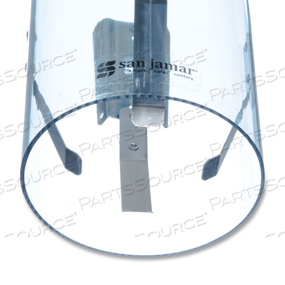 LARGE PULL-TYPE WATER CUP DISPENSER, FOR 12 OZ CUPS, TRANSLUCENT BLUE by San Jamar