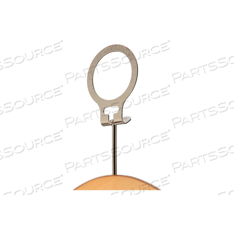 STEEL HANGER RINGS FOR USE WITH BALLTOP HANGERS, SOLID CHROME PLATED, 100/CASE by Beverly Coat Hangers Co Inc