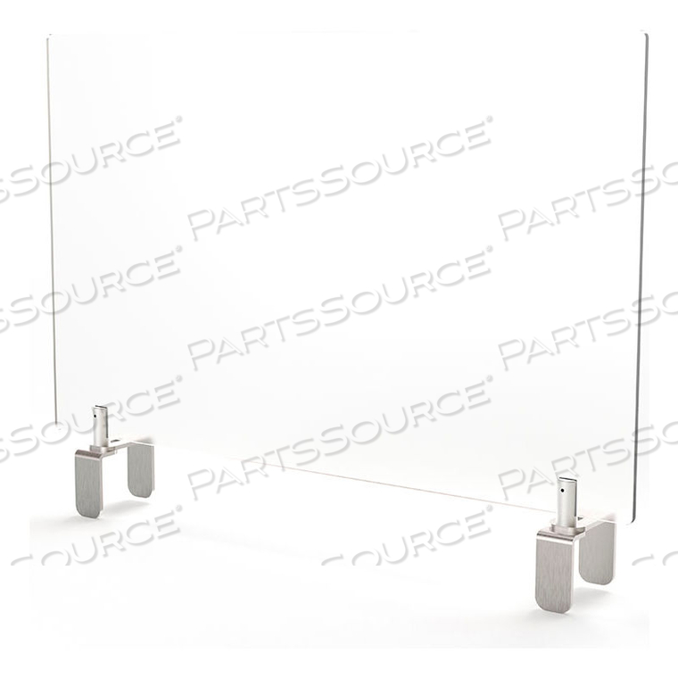 PARTITION EXTENDER 36"W X 24"H, FROSTED THERMOPLASTIC W/ ATTACHED CLAMP by Ghent PARTITION EXTENDER 36"W X 24"H, FROSTED THERMOPLASTIC W/ ATTACHED CLAMP by Ghent