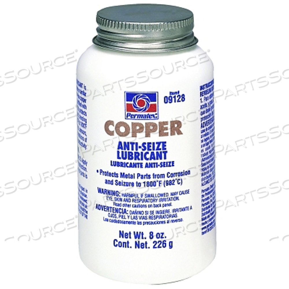 COPPER ANTI-SEIZE LUBRICANT, 8 OZ BRUSH TOP BOTTLE by Permatex COPPER ANTI-SEIZE LUBRICANT, 8 OZ BRUSH TOP BOTTLE by Permatex
