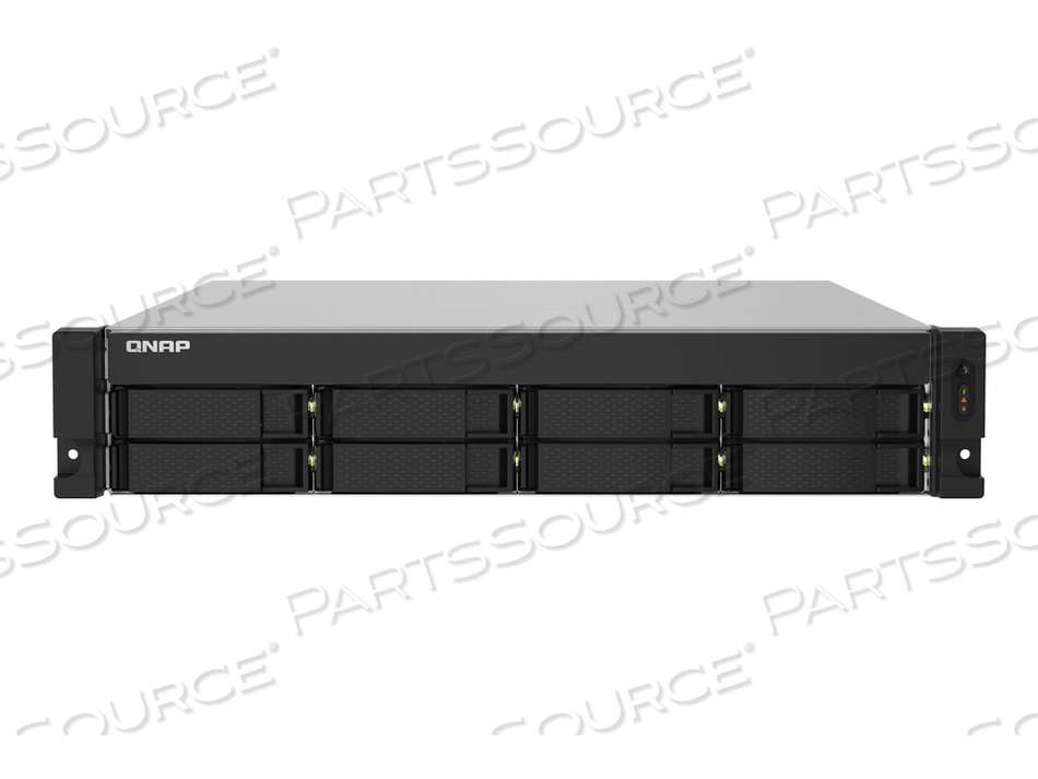 TS-832PXU, NAS SERVER, 8 BAYS, RACK-MOUNTABLE, SATA 6GB/S, RAID 0, 1, 5, 6, 10, 50, JBOD, 60, RAM 4 GB, GIGABIT ETHERNET / 2.5 GIGABIT ETHER by QNAP Security TS-832PXU, NAS SERVER, 8 BAYS, RACK-MOUNTABLE, SATA 6GB/S, RAID 0, 1, 5, 6, 10, 50, JBOD, 60, RAM 4 GB, GIGABIT ETHERNET / 2.5 GIGABIT ETHER by QNAP Security