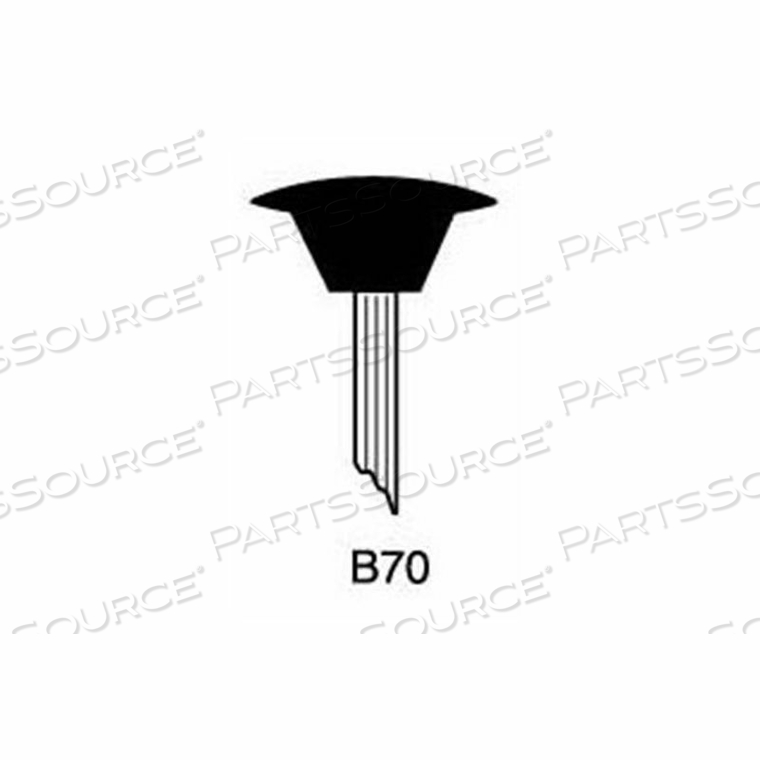 MOUNTED POINT B70, 3/4" X 1/8" - 1/8X1-1/2 SHANK, 80, BLUE 