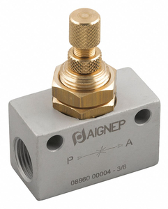 IN-LINE NEEDLE VALVE 1/8 FEMALE BSPP by Aignep USA IN-LINE NEEDLE VALVE 1/8 FEMALE BSPP by Aignep USA