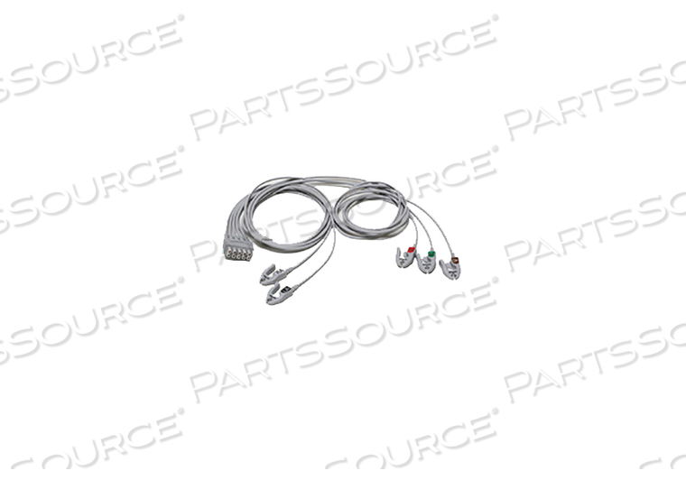 ECG LEADWIRE SET, 5-LEAD GROUPED GRABBER AHA , 51 IN 