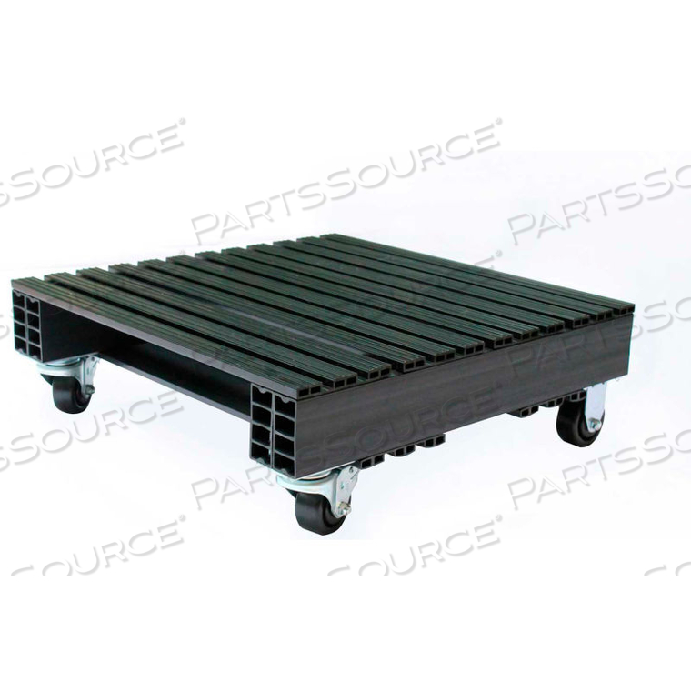 RACKABLE EXTRUDED PLASTIC PALLET WITH CASTERS - 24X24, 1000 LB. FORK CAPACITY by Jifram Extrusions, Inc. RACKABLE EXTRUDED PLASTIC PALLET WITH CASTERS - 24X24, 1000 LB. FORK CAPACITY by Jifram Extrusions, Inc.