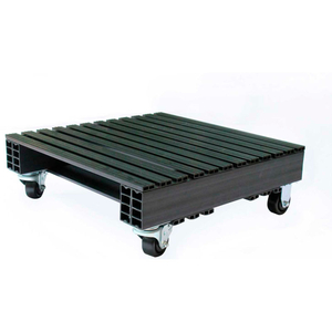 RACKABLE EXTRUDED PLASTIC PALLET WITH CASTERS - 24X24, 1000 LB. FORK CAPACITY by Jifram Extrusions, Inc.