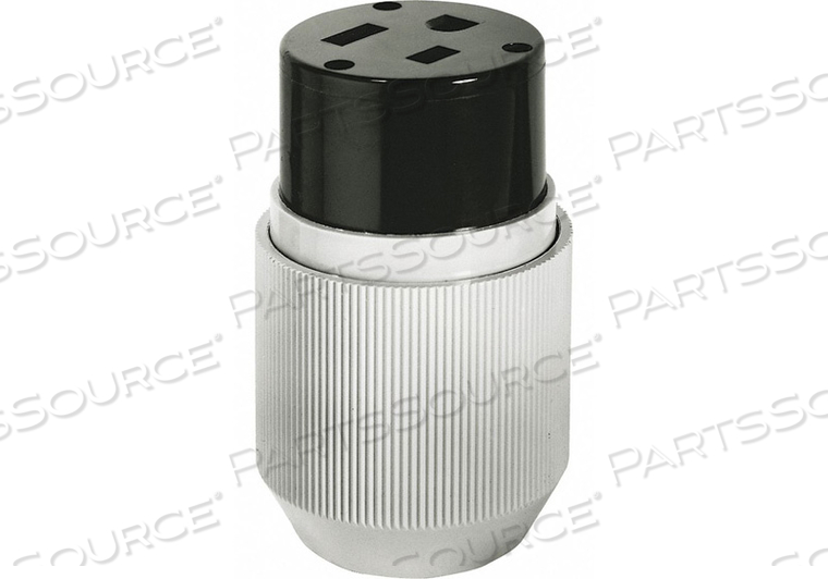 STRAIGHT BLADE CONNECTOR, 6-50R, 50 A, 250V AC, 2 POLES, GRAY by Hubbell Power Systems STRAIGHT BLADE CONNECTOR, 6-50R, 50 A, 250V AC, 2 POLES, GRAY by Hubbell Power Systems