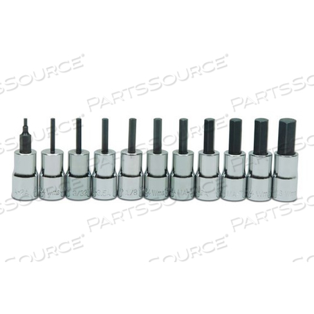 WSM-11TRC WILLIAMS 1/4" DRIVE HEX BIT SOCKET SET 11 PCS 