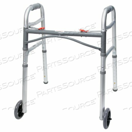 FOLDING WALKER, 25 - 32¼ IN., SILVER, 350 LBS. CAPACITY, ALUMINUM (4 PER CASE) by McKesson