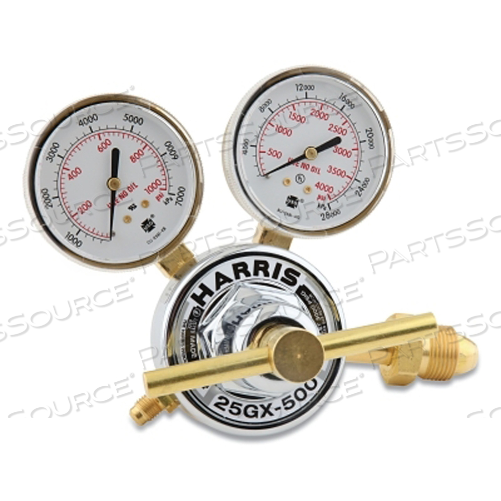 25GX SINGLE-STAGE MEDIUM/HEAVY-DUTY HVAC PURGING REGULATOR, 580, ARGON, HELIUM, NITROGEN by Harris 25GX SINGLE-STAGE MEDIUM/HEAVY-DUTY HVAC PURGING REGULATOR, 580, ARGON, HELIUM, NITROGEN by Harris