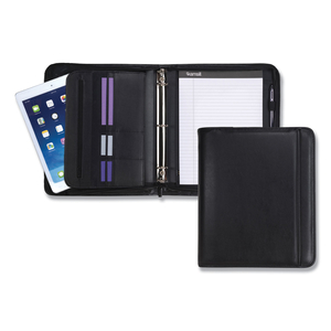 PROFESSIONAL ZIPPERED PAD HOLDER/RING BINDER, POCKETS, WRITING PAD, VINYL BLACK by Samsill PROFESSIONAL ZIPPERED PAD HOLDER/RING BINDER, POCKETS, WRITING PAD, VINYL BLACK by Samsill