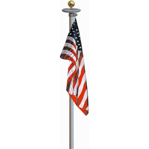 ANTHEM 20' ALUMINUM FLAGPOLE WITH 3'X 5' NYLON U.S. FLAG AND LIGHT SET by Annin Flagmakers