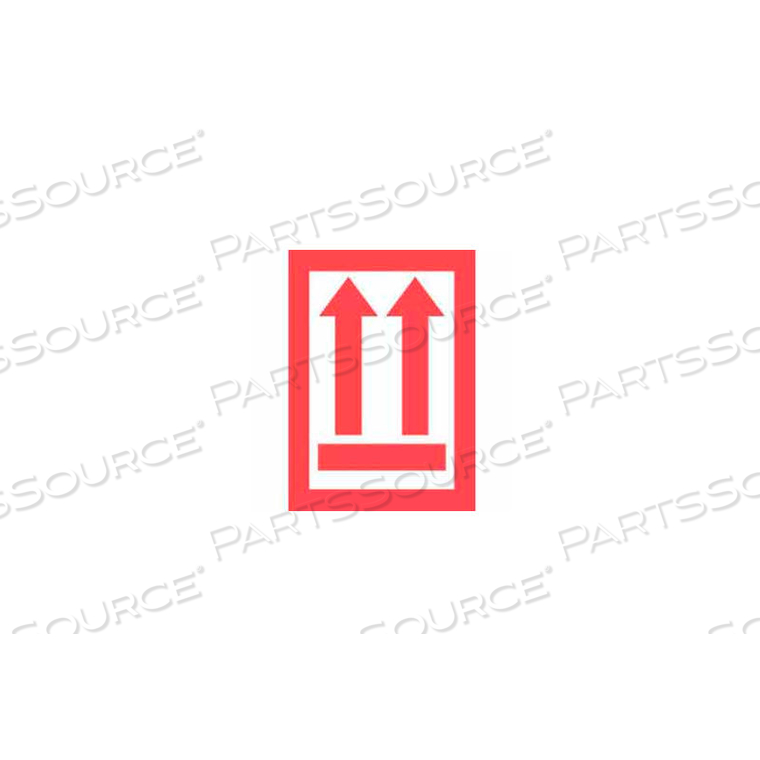 ARROWS UP 3" X 4-1/2" - WHITE / RED by Decker Tape Products