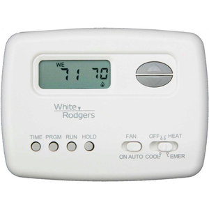 WHITE-ROGERS HEAT PUMP THERMOSTAT - PROGRAMMABLE 2 STAGE HEAT 5/2 DAY by Hamilton Home Products