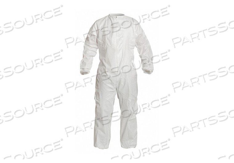 COLLARED COVERALL ELASTIC WHITE M PK25 by DuPont COLLARED COVERALL ELASTIC WHITE M PK25 by DuPont
