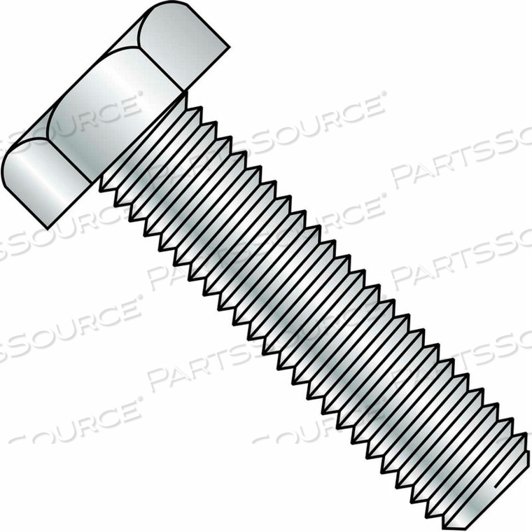 1-8X8 HEX TAP BOLT A307 FULLY THREADED ZINC, PKG OF 18 