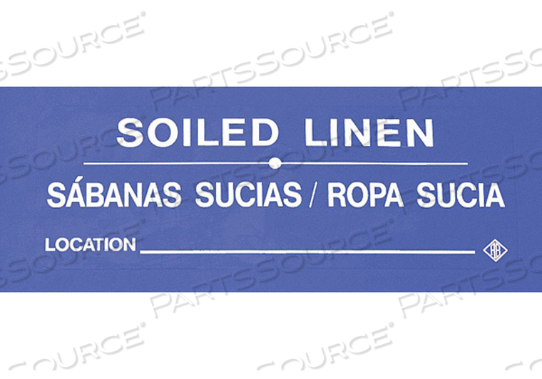 INSTRUCTION IDENT LBL ENG SOIL LINEN PK5 by R&B Wire Products, Inc.