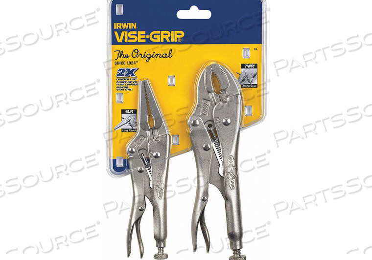 LOCKING PLIER SETS PLAIN GRIP 2 PCS by IRWIN Tools