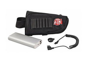 BATTERY PACK W/ADJ. BUTTSTOCK POUCH BLK by ATN Corp