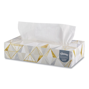 WHITE FACIAL TISSUE FOR BUSINESS, 2-PLY, WHITE, POP-UP BOX, 125 SHEETS/BOX, 48 BOXES/CARTON by Kleenex