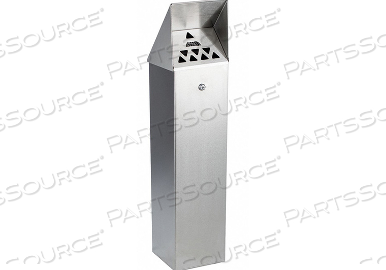 CIGARETTE RECEPTACLE 1-3/4 GAL. SILVER by No Butts Bin Co. CIGARETTE RECEPTACLE 1-3/4 GAL. SILVER by No Butts Bin Co.