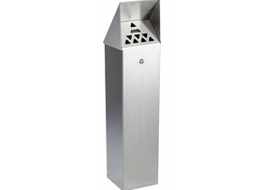 CIGARETTE RECEPTACLE 1-3/4 GAL. SILVER by No Butts Bin Co. CIGARETTE RECEPTACLE 1-3/4 GAL. SILVER by No Butts Bin Co.