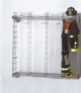 TURNOUT GEAR RACK WALL MOUNT 8 COMPRTMNT by Groves