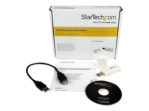 USB TO STEREO AUDIO ADAPTER CONVERTER - SOUND CARD - STEREO - USB 2.0 by StarTech.com Ltd. USB TO STEREO AUDIO ADAPTER CONVERTER - SOUND CARD - STEREO - USB 2.0 by StarTech.com Ltd.