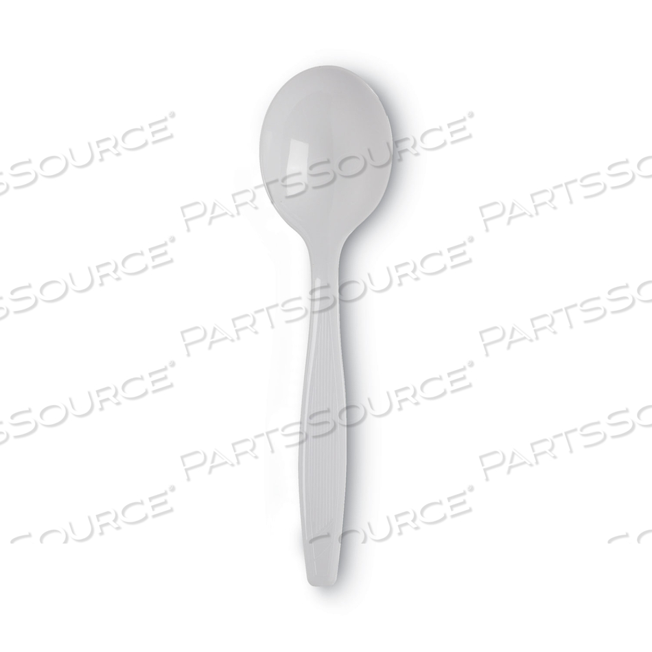 PLASTIC CUTLERY, HEAVYWEIGHT SOUP SPOONS, WHITE by Dixie PLASTIC CUTLERY, HEAVYWEIGHT SOUP SPOONS, WHITE by Dixie