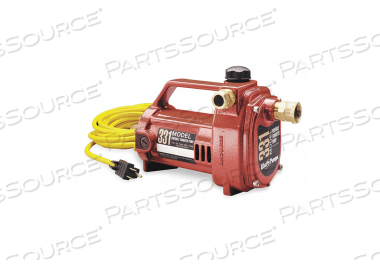 UTILITY PUMP, PHASE SINGLE, PUMP HOUSING MATERIAL ALUMINUM, HORSEPOWER 1/2 HP, NAMEPLATE VOLTAGE 115V AC, FLOW RATE @ 40 FT OF HEAD (MAXIMUM by Liberty Pumps UTILITY PUMP, PHASE SINGLE, PUMP HOUSING MATERIAL ALUMINUM, HORSEPOWER 1/2 HP, NAMEPLATE VOLTAGE 115V AC, FLOW RATE @ 40 FT OF HEAD (MAXIMUM by Liberty Pumps