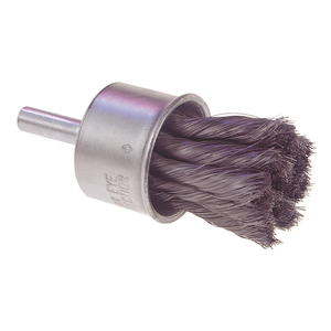 30005 OSBORN KNOT WIRE END BRUSH,BRUSH DIA.=1/2",O/A=2-3/4",FILL DIA.=.014,MAX RPM/22,000 by Osborn